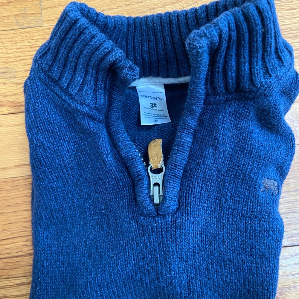 Carter's Navy Zip-Up Sweater